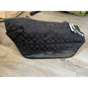 Black Coach Signature Bucket Purse